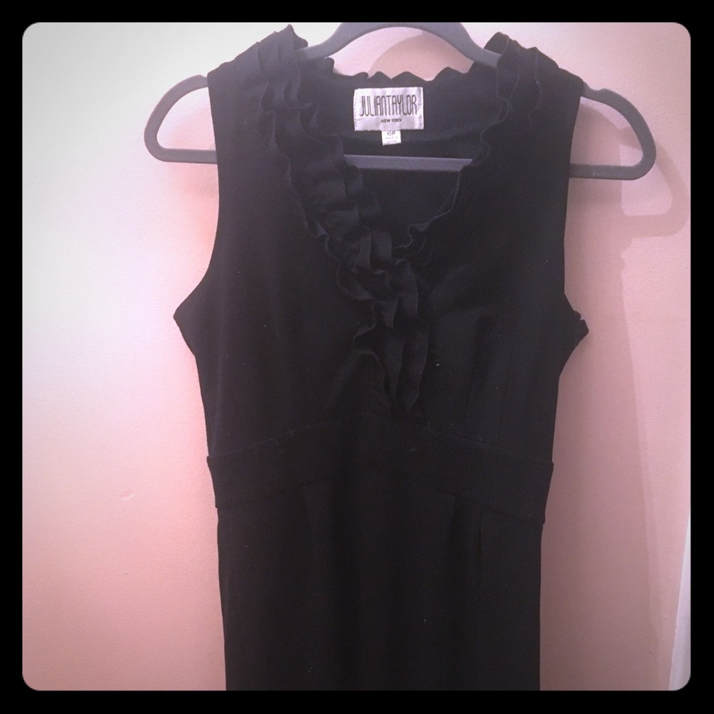 Black ruffled dress